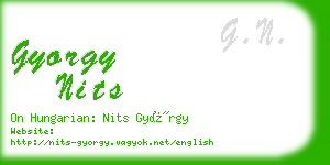 gyorgy nits business card